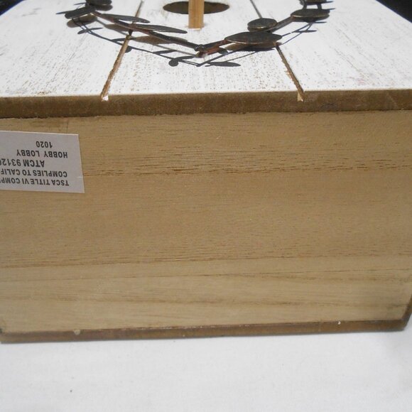 NEW HOBBY LOBBY DECORATIVE HANGING BIRD HOUSE METAL ROOF w/ 2 OPENINGS SPRING 🦅 - Picture 11 of 13